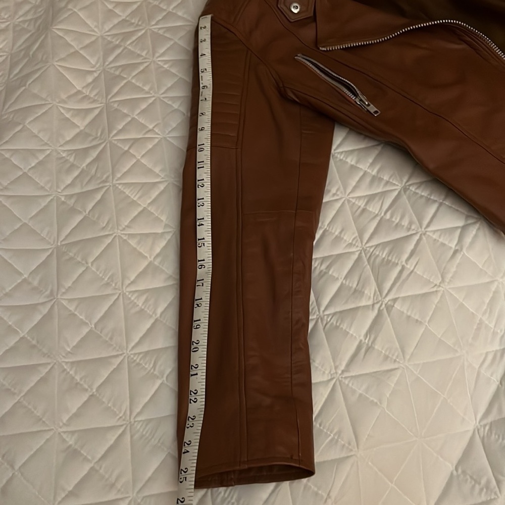 Barney’s deep tan real leather jacket - Picture 12 of 14